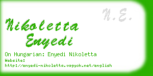 nikoletta enyedi business card